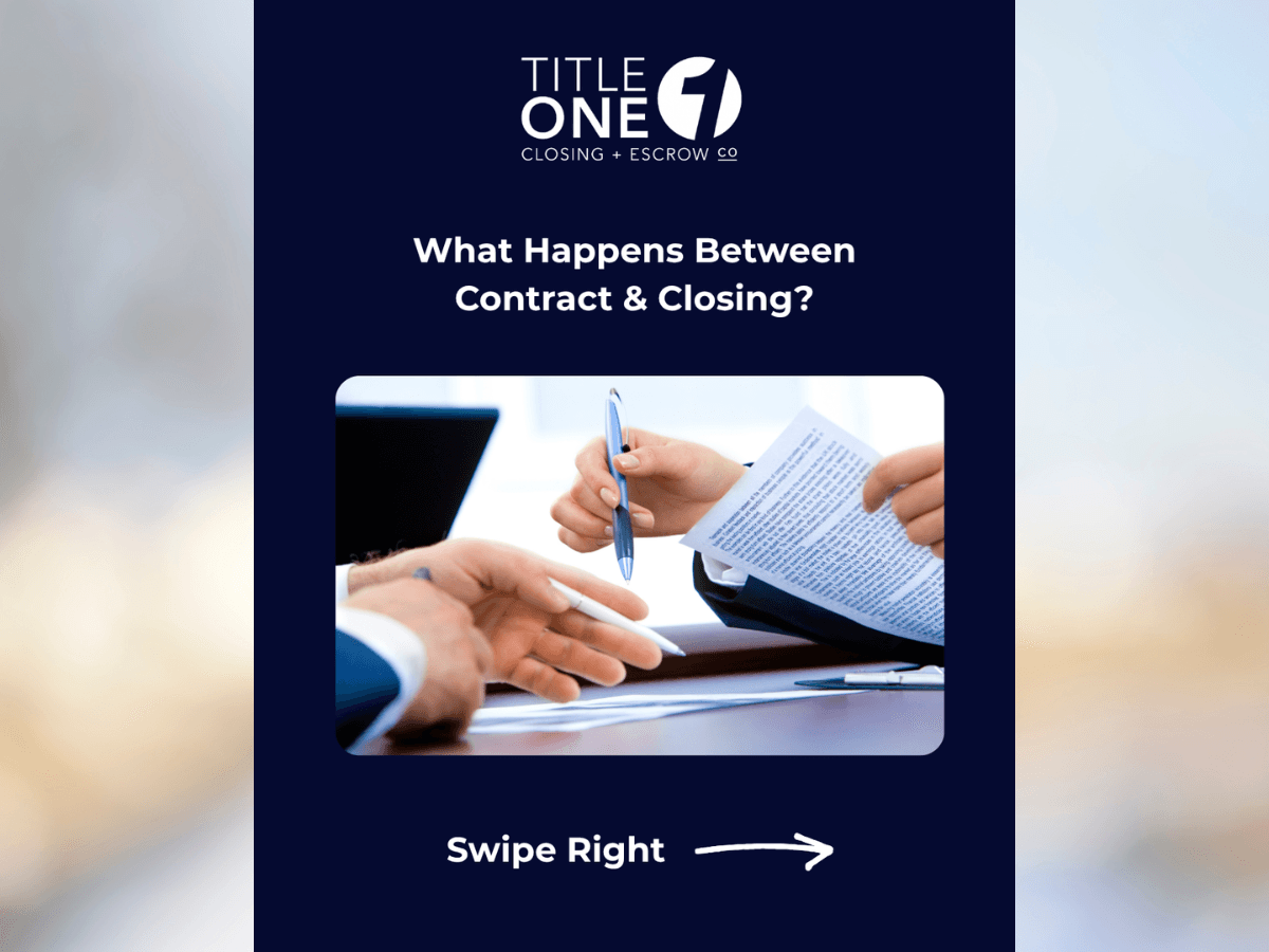 What Happens Between Contract and Closing?